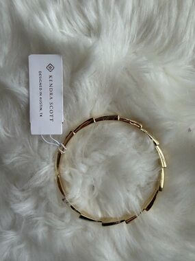New! Kendra Scott Gold Bamboo Link Bangle Bracelet